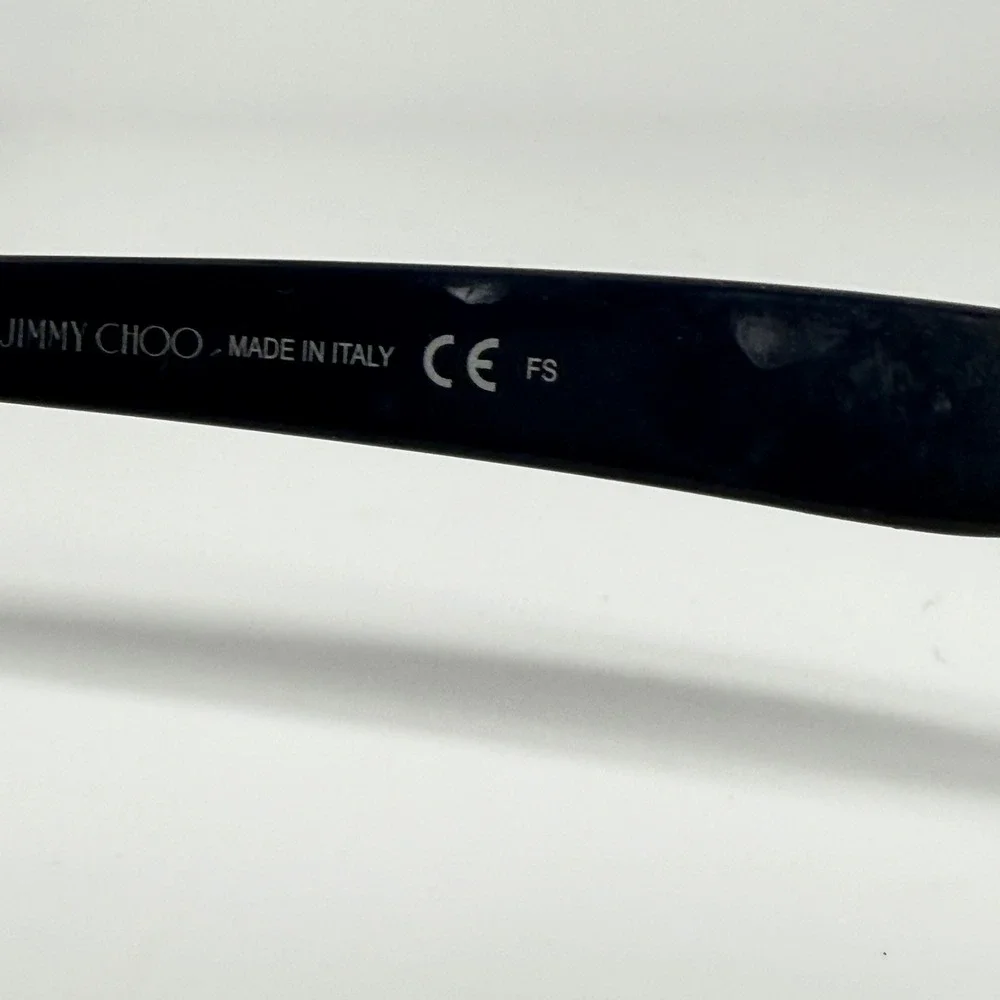 Jimmy Choo JC189 Blue Glitter Cat Eye Eyeglasses Frames Made in‎ Italy 53-16-140